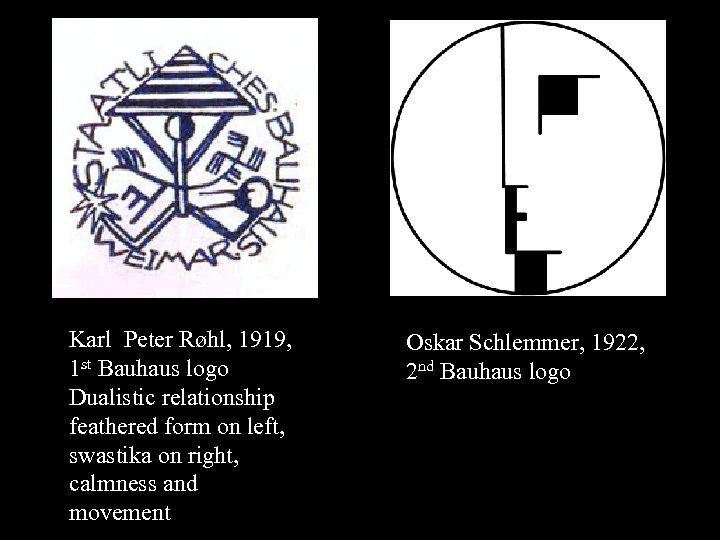 16 -01 Karl Peter Røhl, 1919, 1 st Bauhaus logo Dualistic relationship feathered form