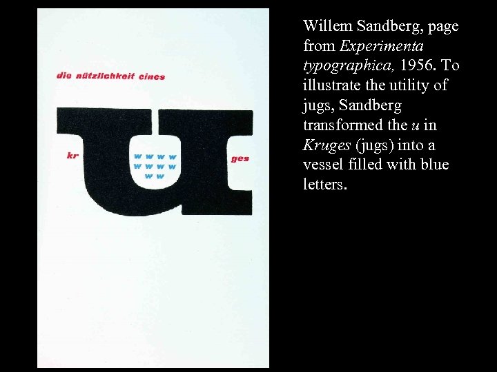 16 -57 Willem Sandberg, page from Experimenta typographica, 1956. To illustrate the utility of