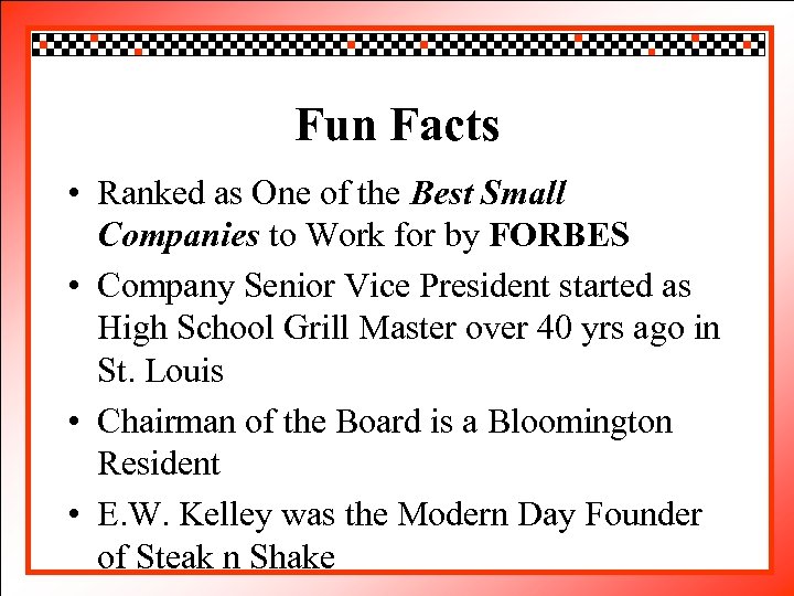 Click to edit Master title style Fun Facts • • Ranked as One of