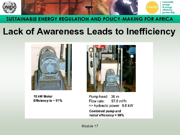 SUSTAINABLE ENERGY REGULATION AND POLICY-MAKING FOR AFRICA Lack of Awareness Leads to Inefficiency Module