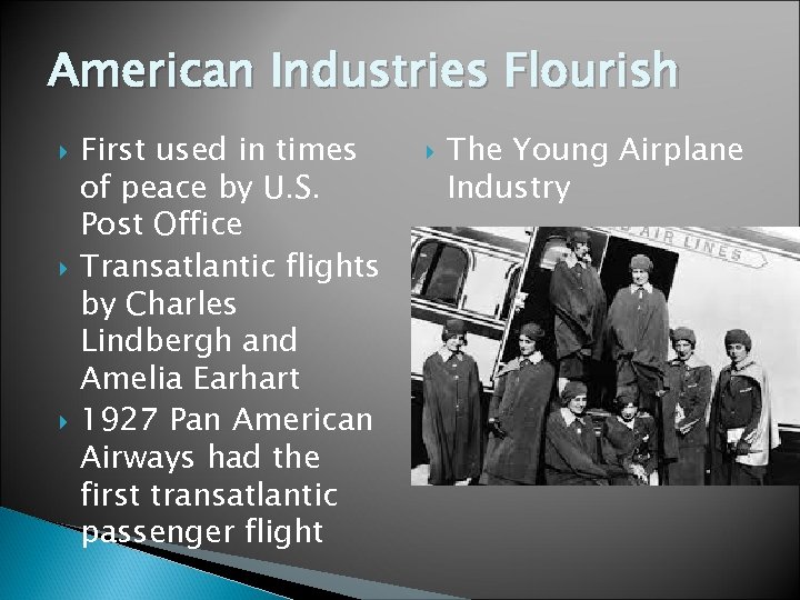 American Industries Flourish First used in times of peace by U. S. Post Office