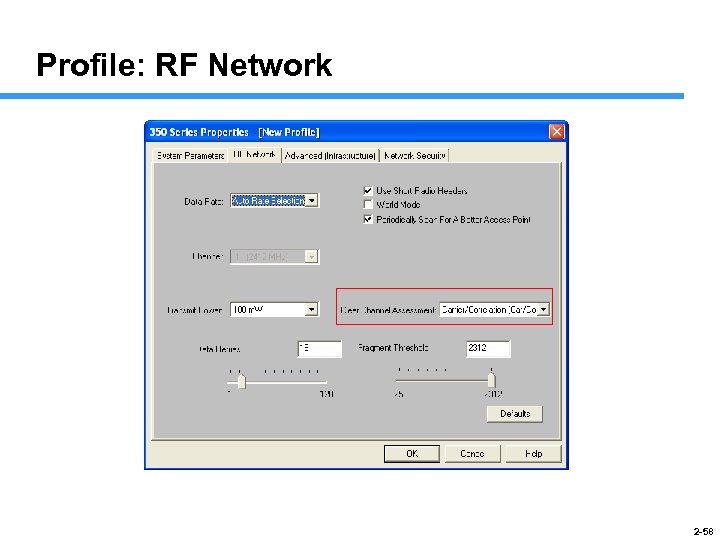 Profile: RF Network 2 -58 