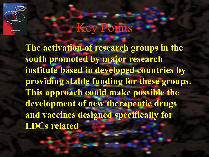 Key Points The activation of research groups in the south promoted by major research