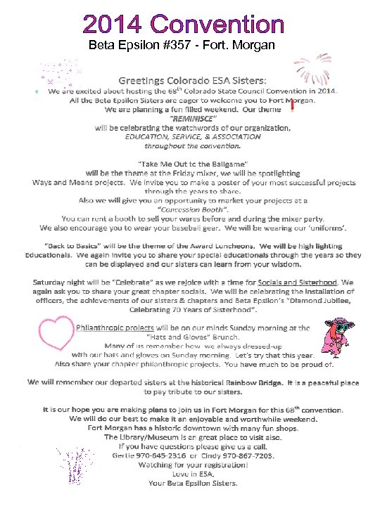 Beta Epsilon #357 - Fort. Morgan 