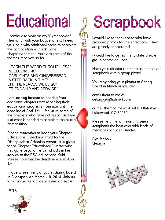 I continue to work on my “Symphony of Harmony” with your Educationals; I need