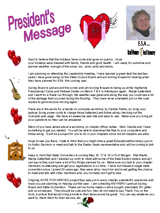 Hard to believe that the holidays have come and gone so quickly. Hope your