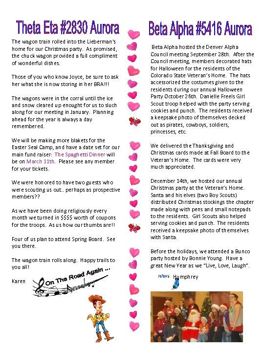 The wagon train rolled into the Lieberman's home for our Christmas party. As promised,