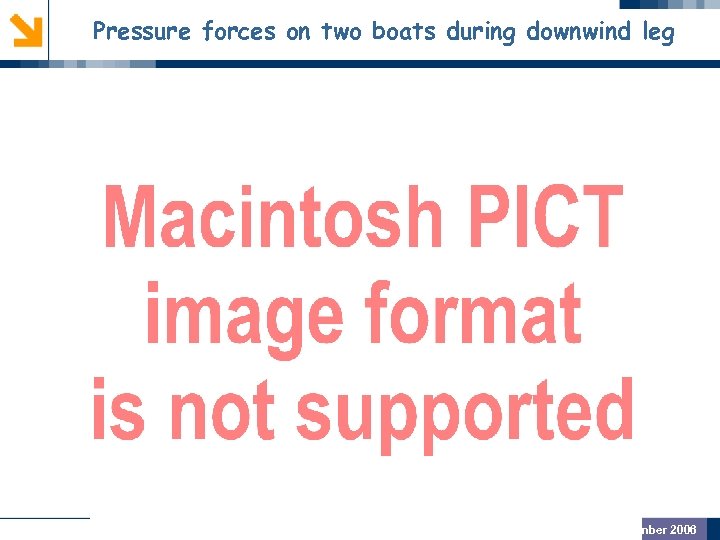 Pressure forces on two boats during downwind leg GEOMETRIC PREPROCSSING MODEL VALIDATION OUTCOME TU