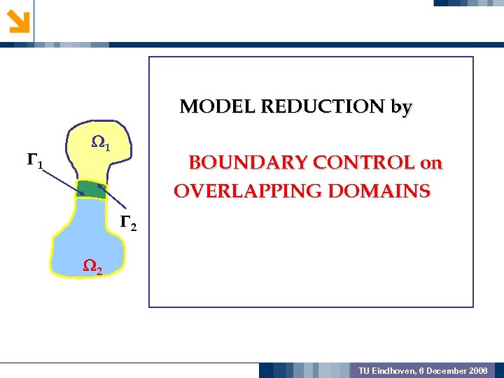 GEOMETRIC PREPROCSSING 1 MODEL REDUCTION by 1 BOUNDARY CONTROL on OVERLAPPING DOMAINS 2 MODEL