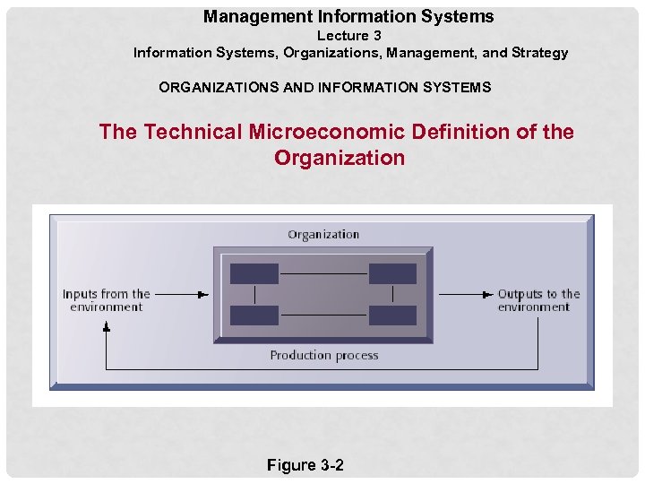 Management Information Systems Lecture 3 Information Systems, Organizations, Management, and Strategy ORGANIZATIONS AND INFORMATION