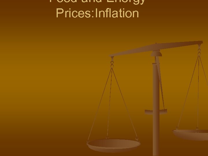 Food and Energy Prices: Inflation 