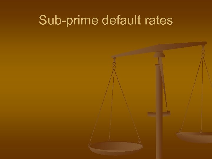 Sub-prime default rates 