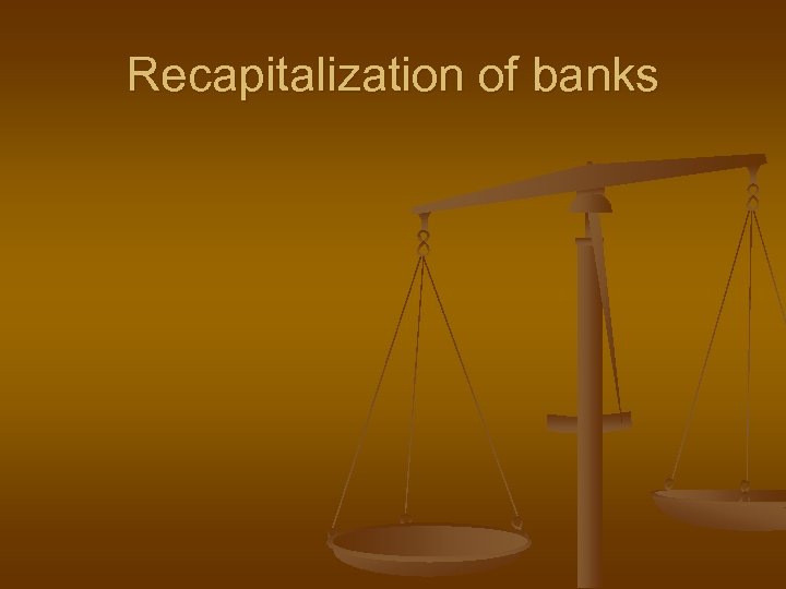 Recapitalization of banks 