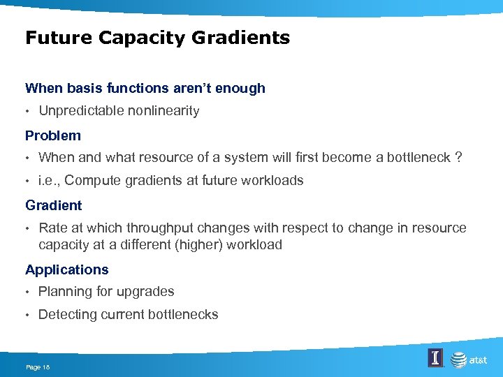 Future Capacity Gradients When basis functions aren’t enough • Unpredictable nonlinearity Problem • When