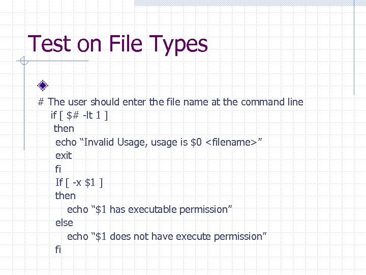 Test on File Types # The user should enter the file name at the