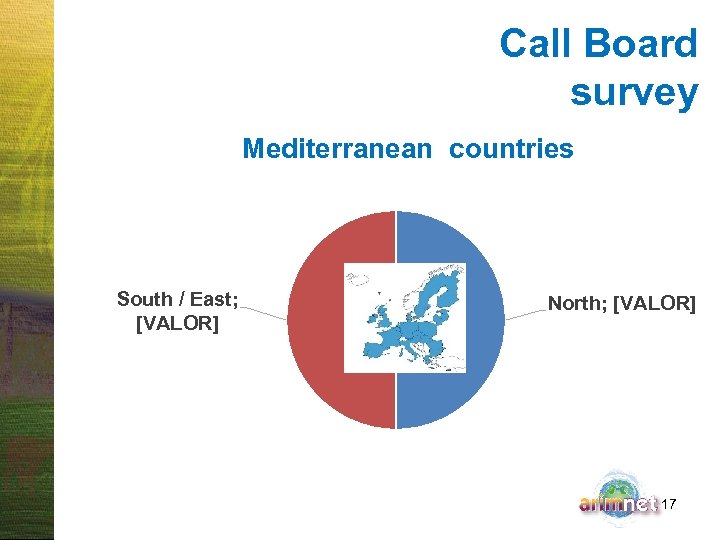 Call Board survey Mediterranean countries South / East; [VALOR] North; [VALOR] 17 