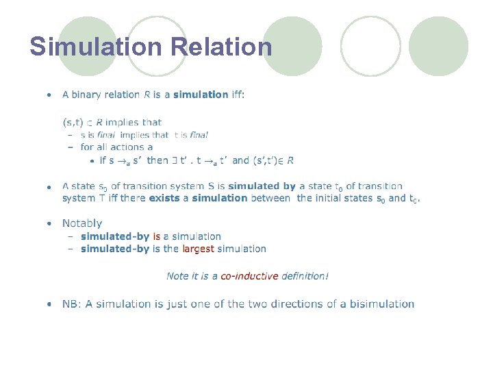 Simulation Relation 