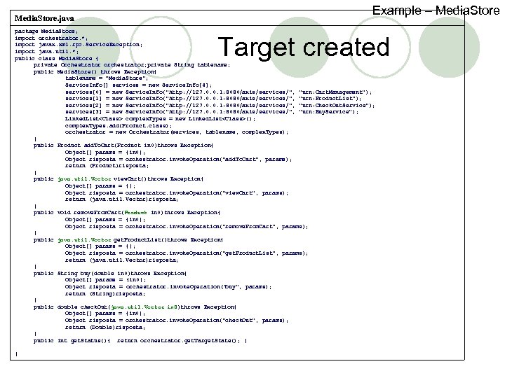 Media. Store. java Example – Media. Store package Media. Store; import orchestrator. *; import