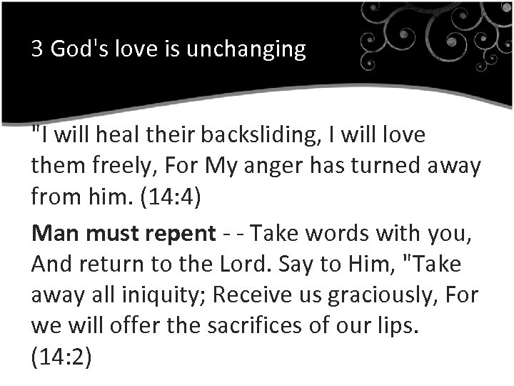 3 God's love is unchanging 