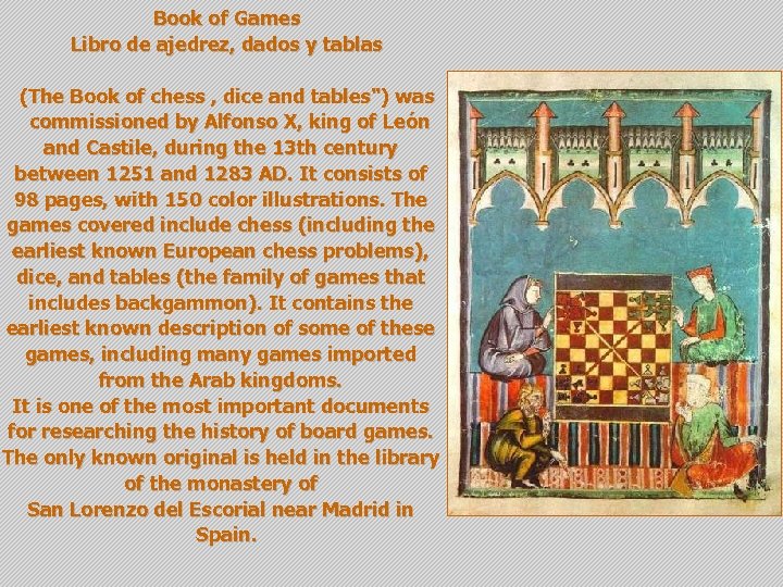  Book of Games Libro de ajedrez, dados y tablas (The Book of chess