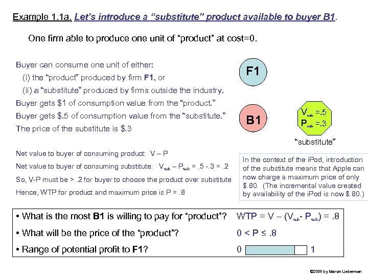 Example 1. 1 a. Let’s introduce a “substitute” product available to buyer B 1.