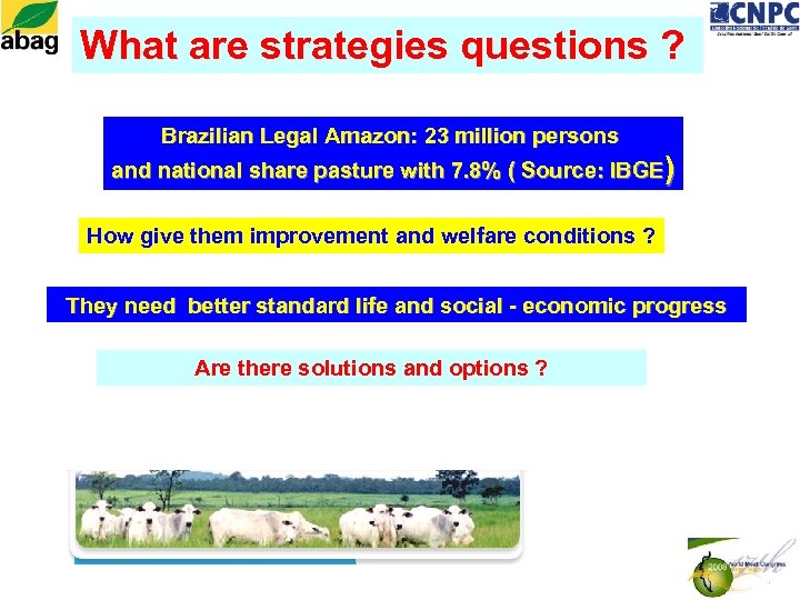 What are strategies questions ? Brazilian Legal Amazon: 23 million persons and national share