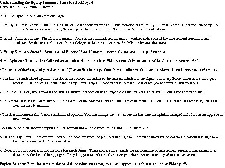 Understanding the Equity Summary Score Methodology 6 Using the Equity Summary Score 7 2.