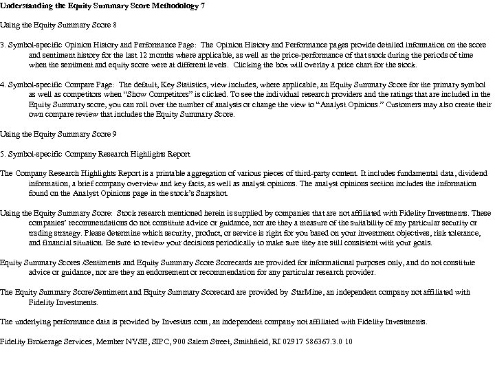 Understanding the Equity Summary Score Methodology 7 Using the Equity Summary Score 8 3.