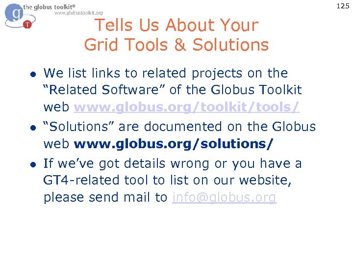 125 Tells Us About Your Grid Tools & Solutions l We list links to