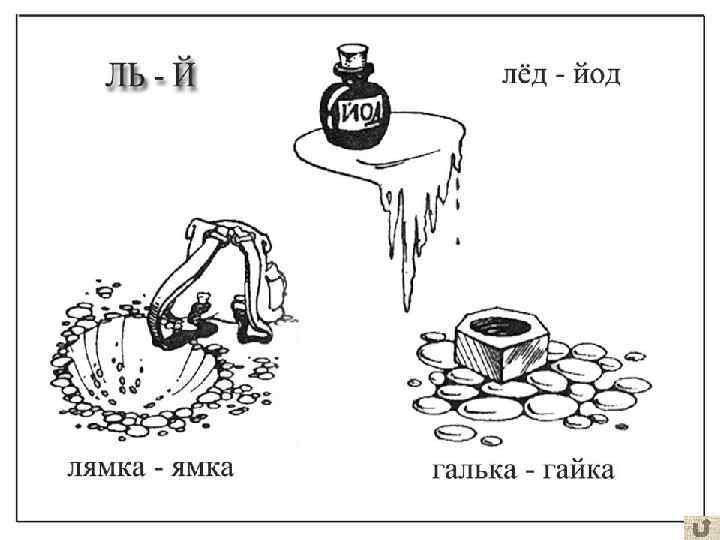 Дифференциация ль й в картинках