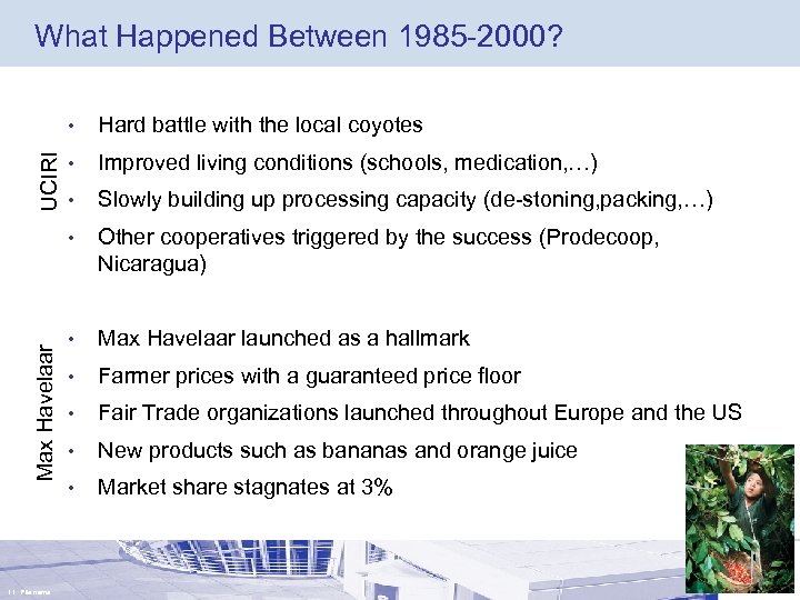 What Happened Between 1985 -2000? Max Havelaar 11 File name Hard battle with the