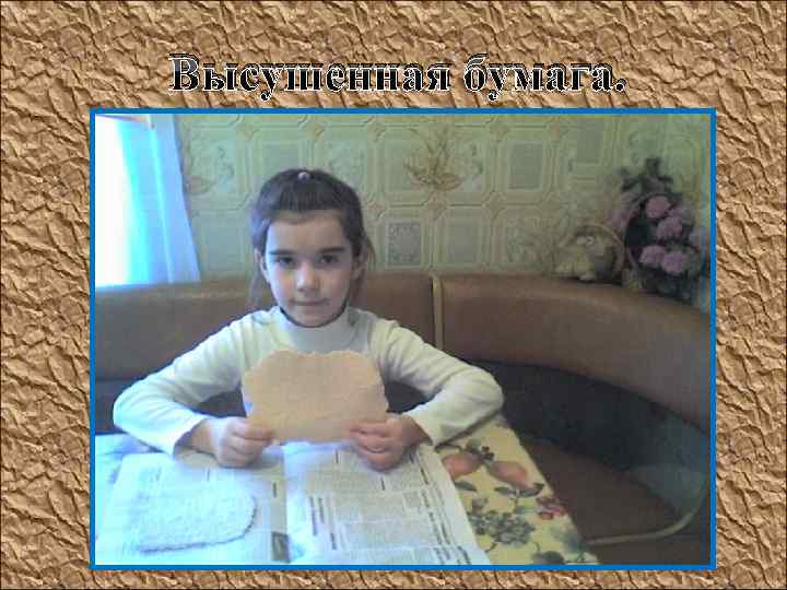  Высушенная бумага. 
