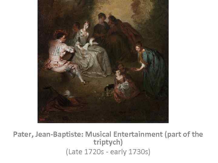 Pater, Jean-Baptiste: Musical Entertainment (part of the triptych) (Late 1720 s - early 1730