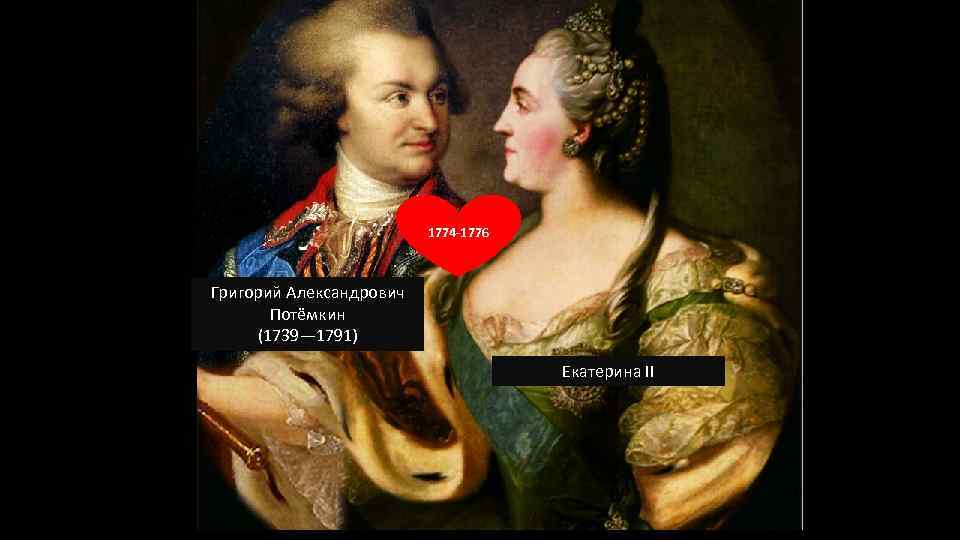1774 -1776 Григорий Александрович Потёмкин (1739— 1791) Екатерина II 