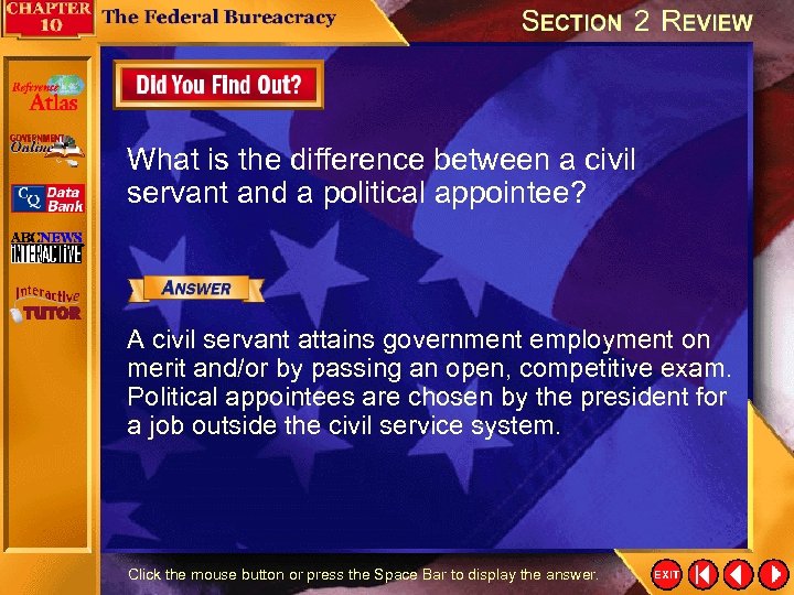 What is the difference between a civil servant and a political appointee? A civil