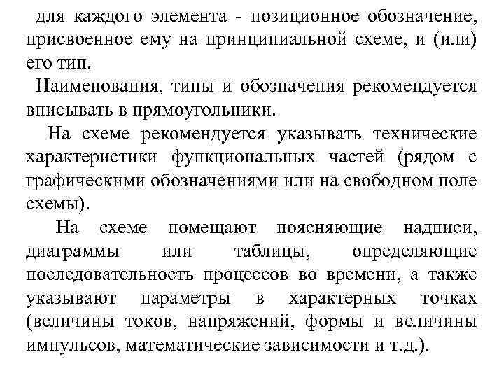 для каждого элемента - позиционное обозначение, присвоенное ему на принципиальной схеме, и (или) его