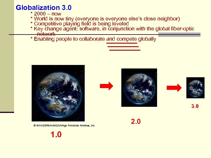 Globalization 3. 0 * 2000 – now * World is now tiny (everyone is