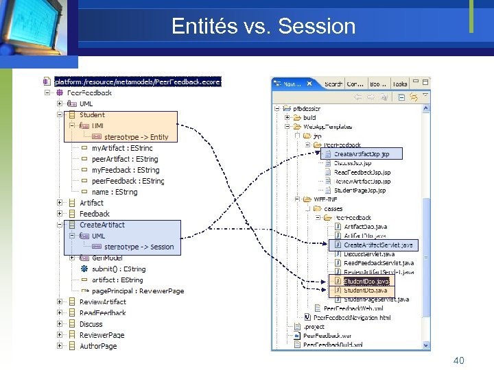 Entités vs. Session 40 