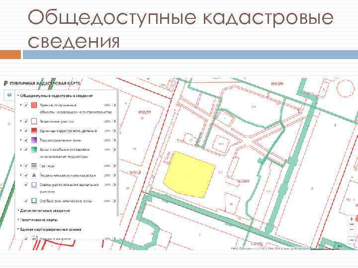 Общедоступные кадастровые сведения 
