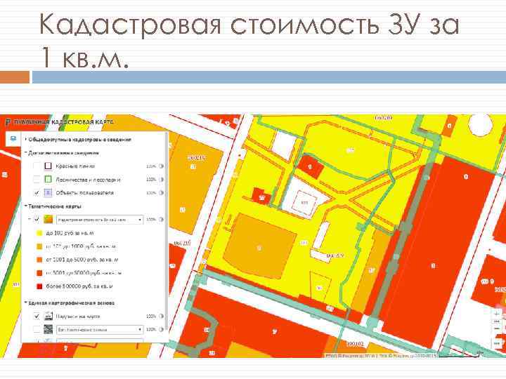 Кадастровая стоимость ЗУ за 1 кв. м. 