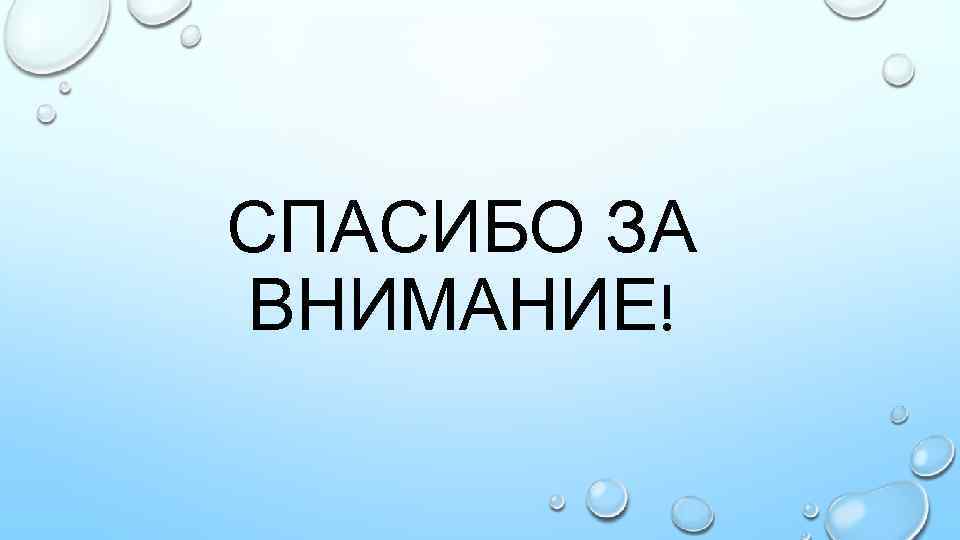 СПАСИБО ЗА ВНИМАНИЕ! 