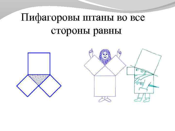 Пифагоровы штаны на все стороны равны что