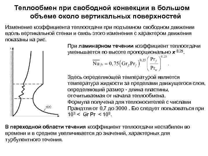 Теплоотдача при естественной конвекции