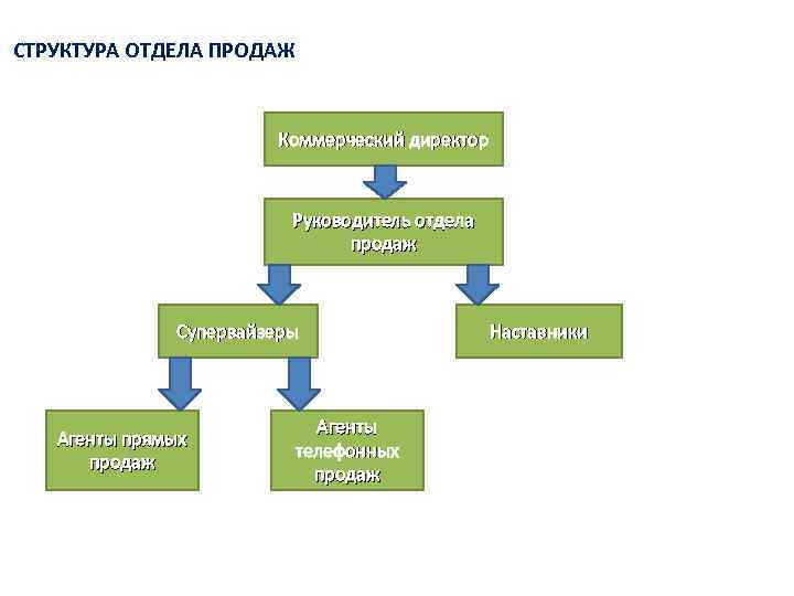 Структура отдела продаж схема с обязанностями