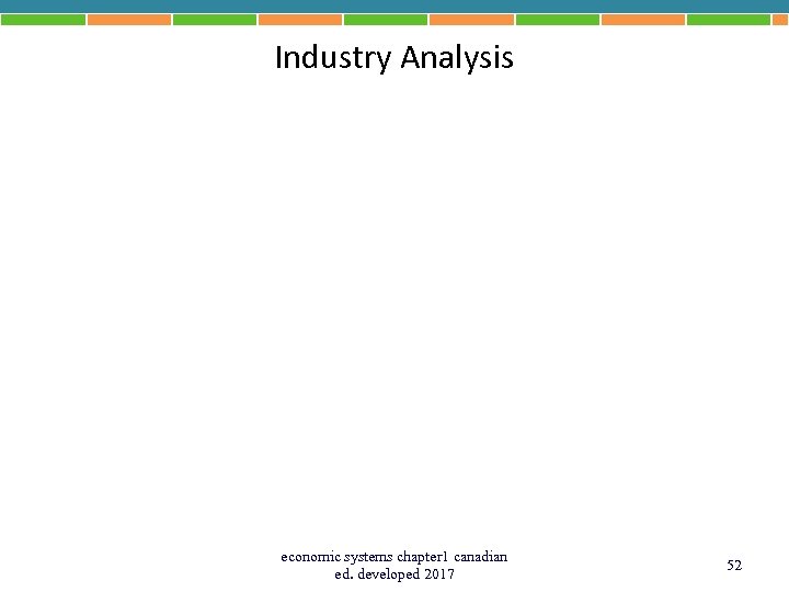 Industry Analysis economic systems chapter 1 canadian ed. developed 2017 52 