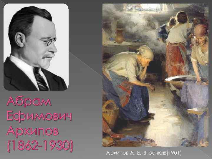 Абрам Ефимович Архипов (1862 -1930) Архипов А. Е. «Прачки» (1901) 