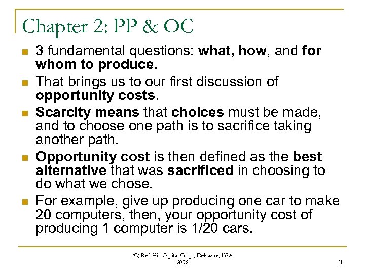 Chapter 2: PP & OC n n n 3 fundamental questions: what, how, and