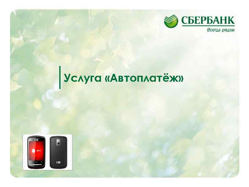 Услуга «Автоплатёж» 45 