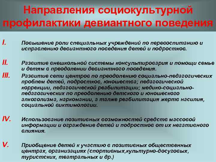 План работы психолога с девиантным подростком