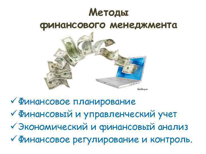 Методы финансового менеджмента ü Финансовое планирование ü Финансовый и управленческий учет ü Экономический и